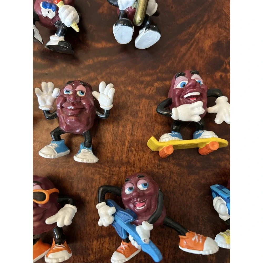 California Raisins Lot Of 9 Original Figures Vintage From 1980's Music Skate